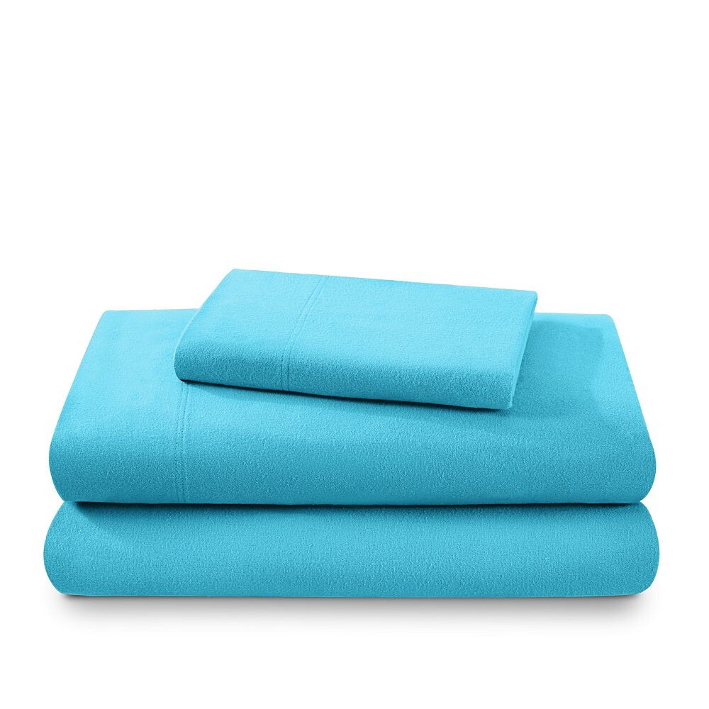 

Комплект простыней из хлопковой фланели Bare Home, цвет Aqua