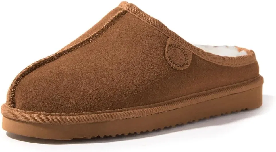 Мужские сабо Fireside by Dearfoams Grafton из натуральной искусственной овчины, Maroon