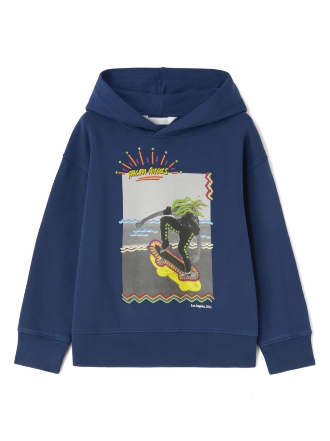 

Palm Angels Kids худи с фотопринтом, синий