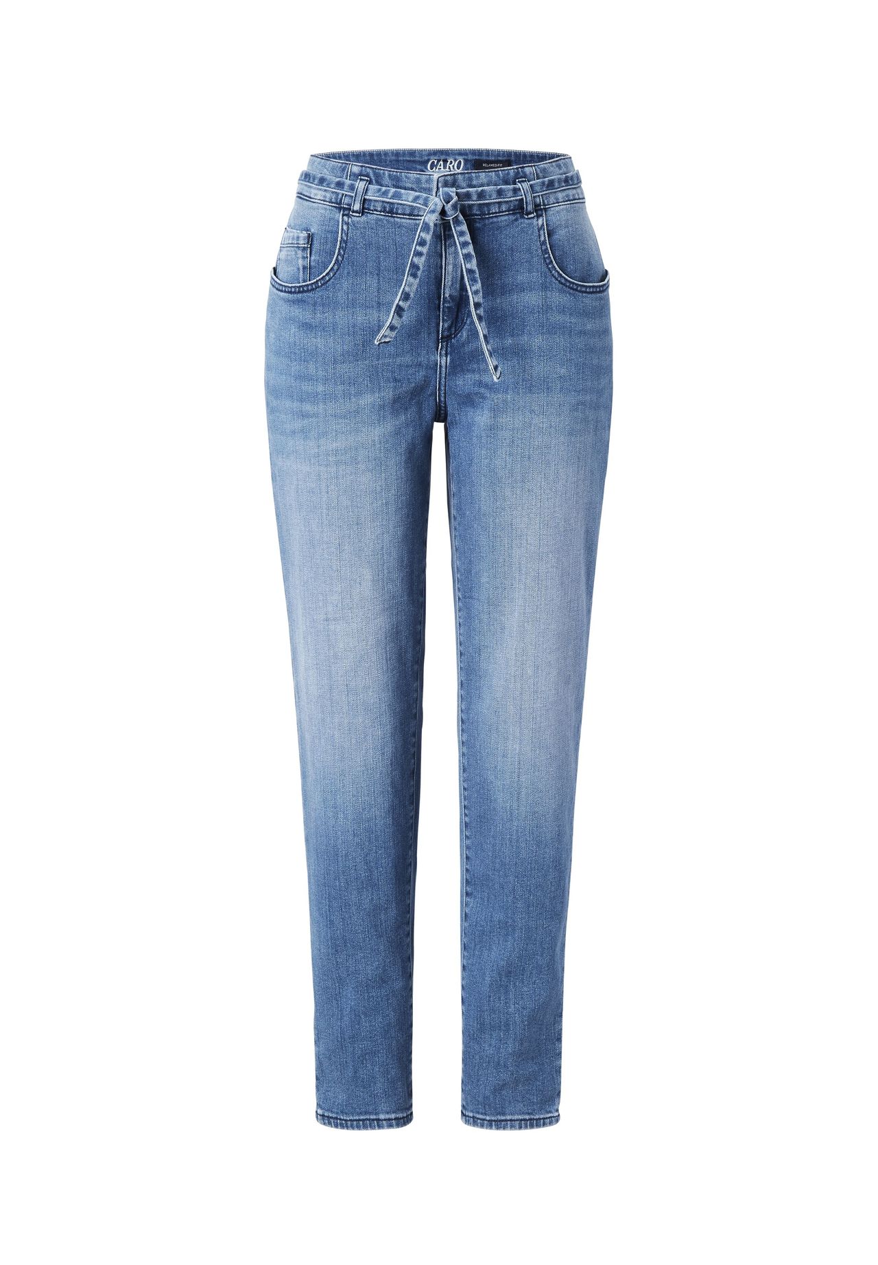 

Джинсы свободного кроя с кулиской CARO PADDOCK'S, цвет Mid Blue Heavy Wash With Pleats