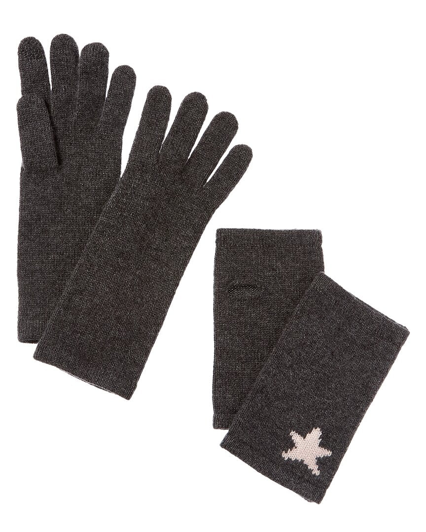 

Перчатки Hannah Rose Mini Star Intarsia 3-в-1 из кашемира