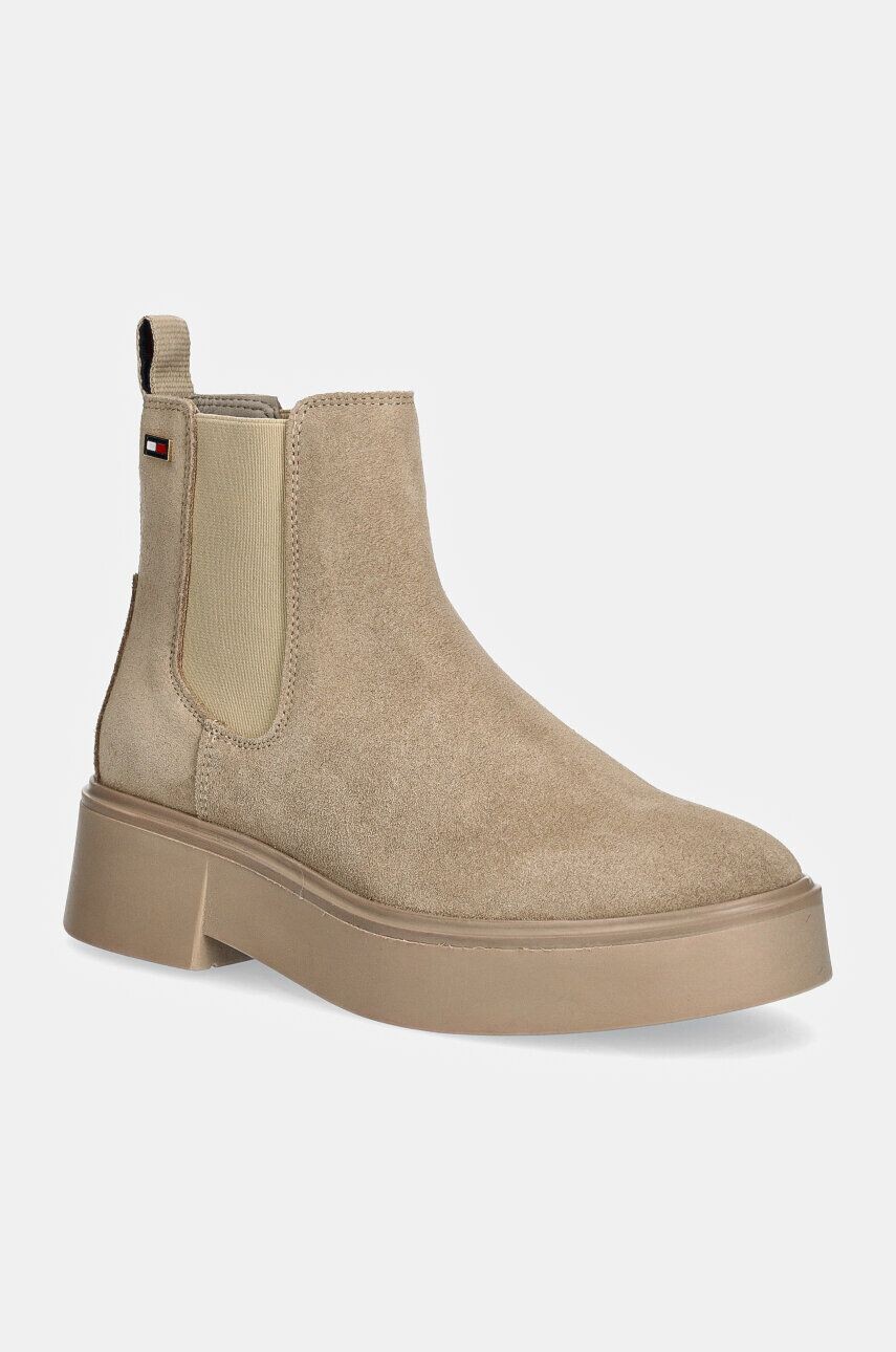 

Замшевые ботинки челси Tommy Hilfiger MINIMAL SUEDE CHELSEA FLAG, бежевый