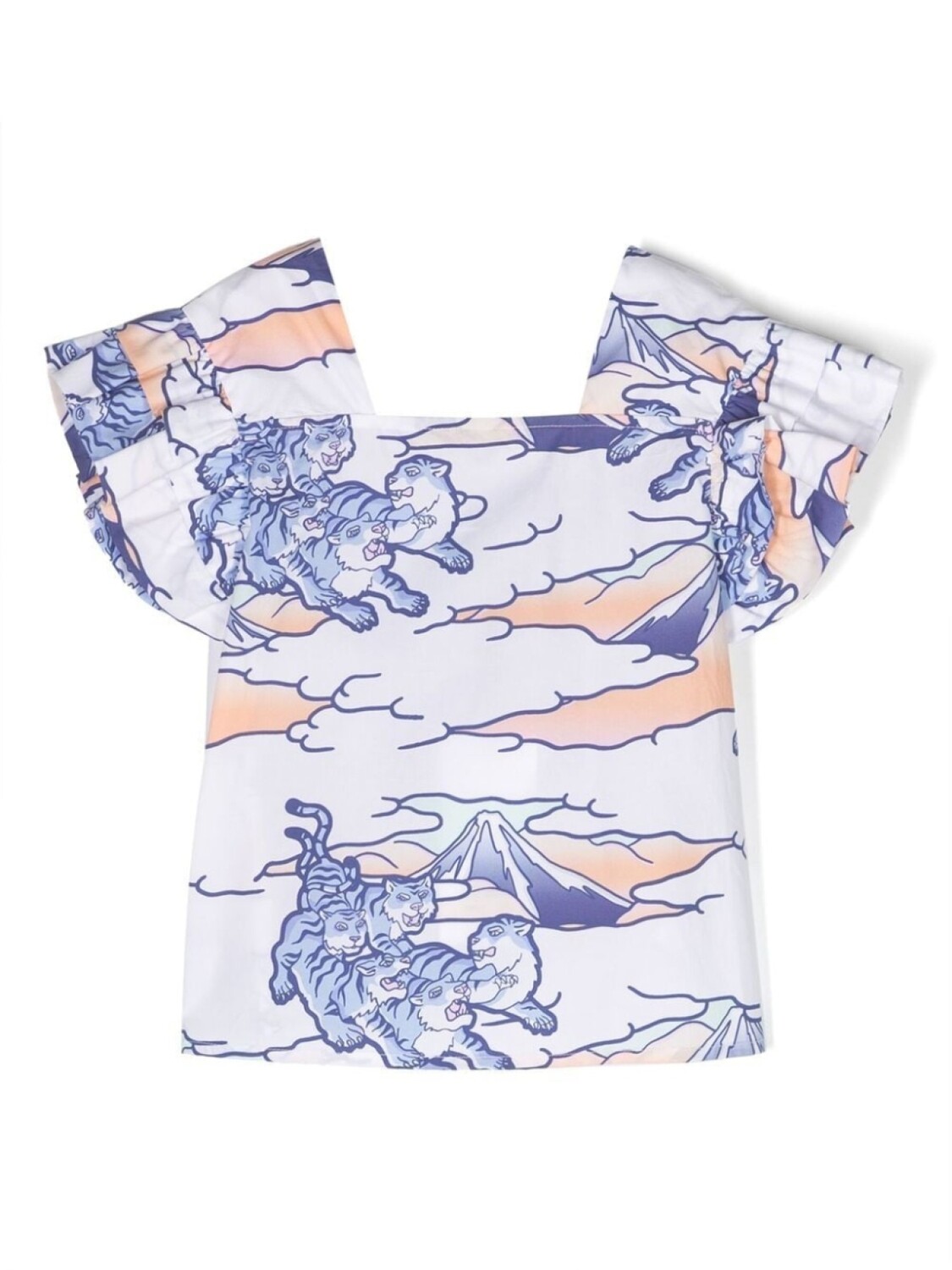 

Kenzo Kids топ с графичным принтом, белый
