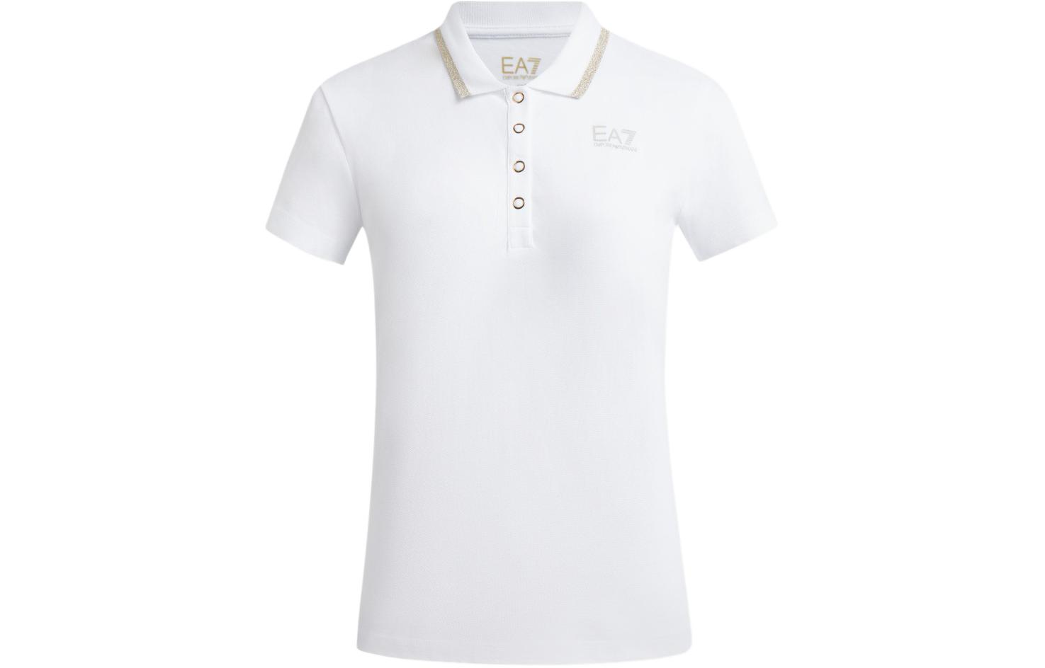 

EA7 SS23 поло для женщин EMPORIO ARMANI, белый