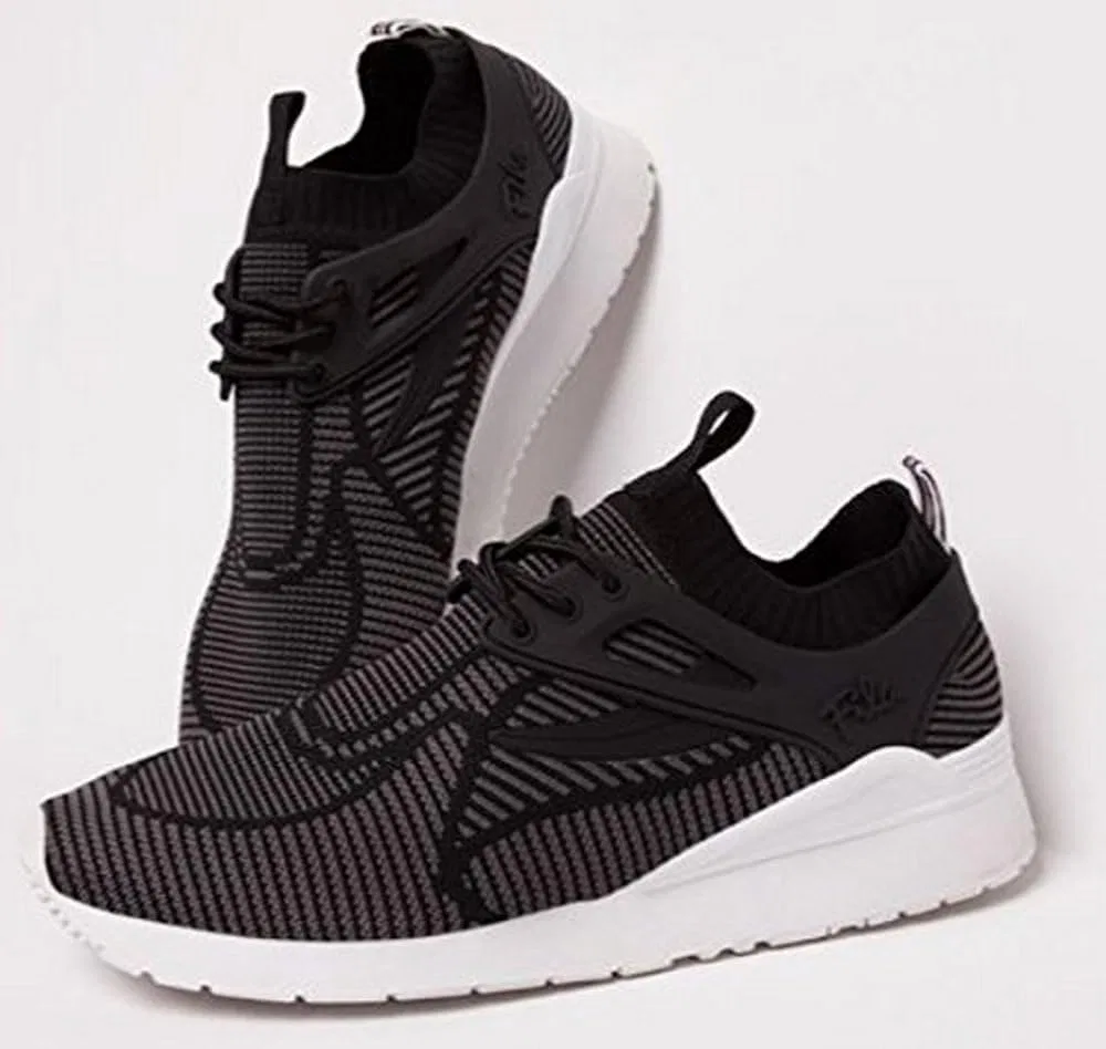 Кроссовки Fila Herren Overpass 2.0 Knit, Schwarz Weiß Dunkelgrau