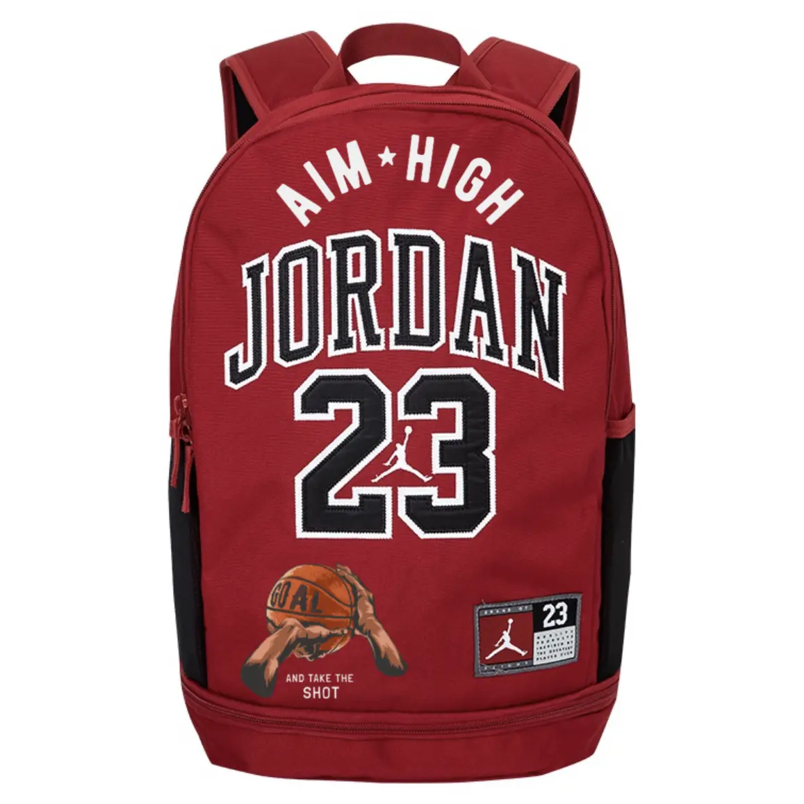 

Jordan Полиэстеровый рюкзак унисекс стандартный бычий красный, Basketball Shot