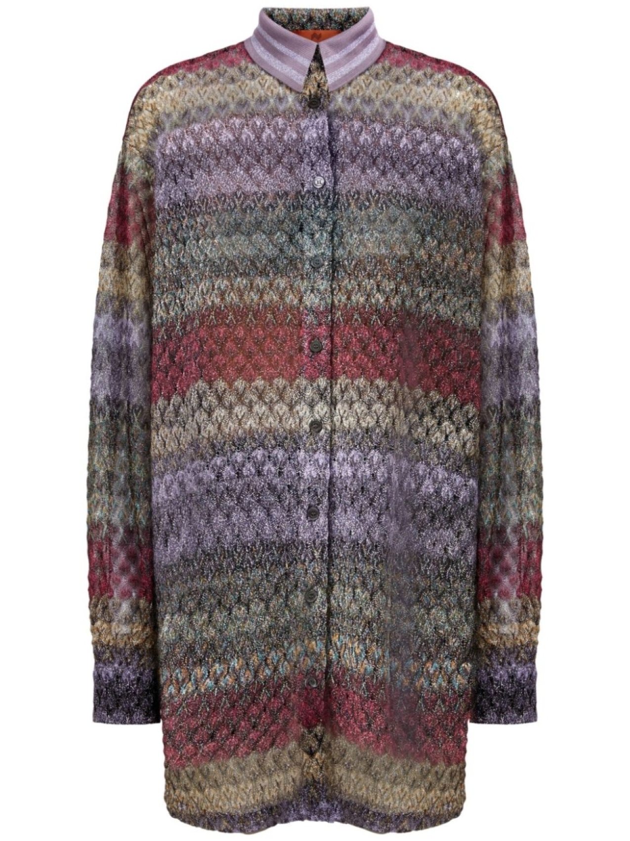 

Missoni рубашка из трикотажной ткани ламе, фиолетовый