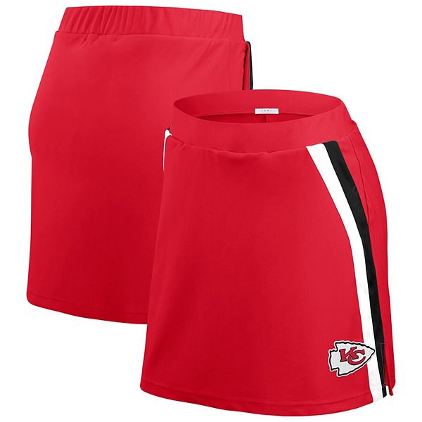 

Женский красный skort Kansas City Chiefs в полоску Wear By Erin Andrews