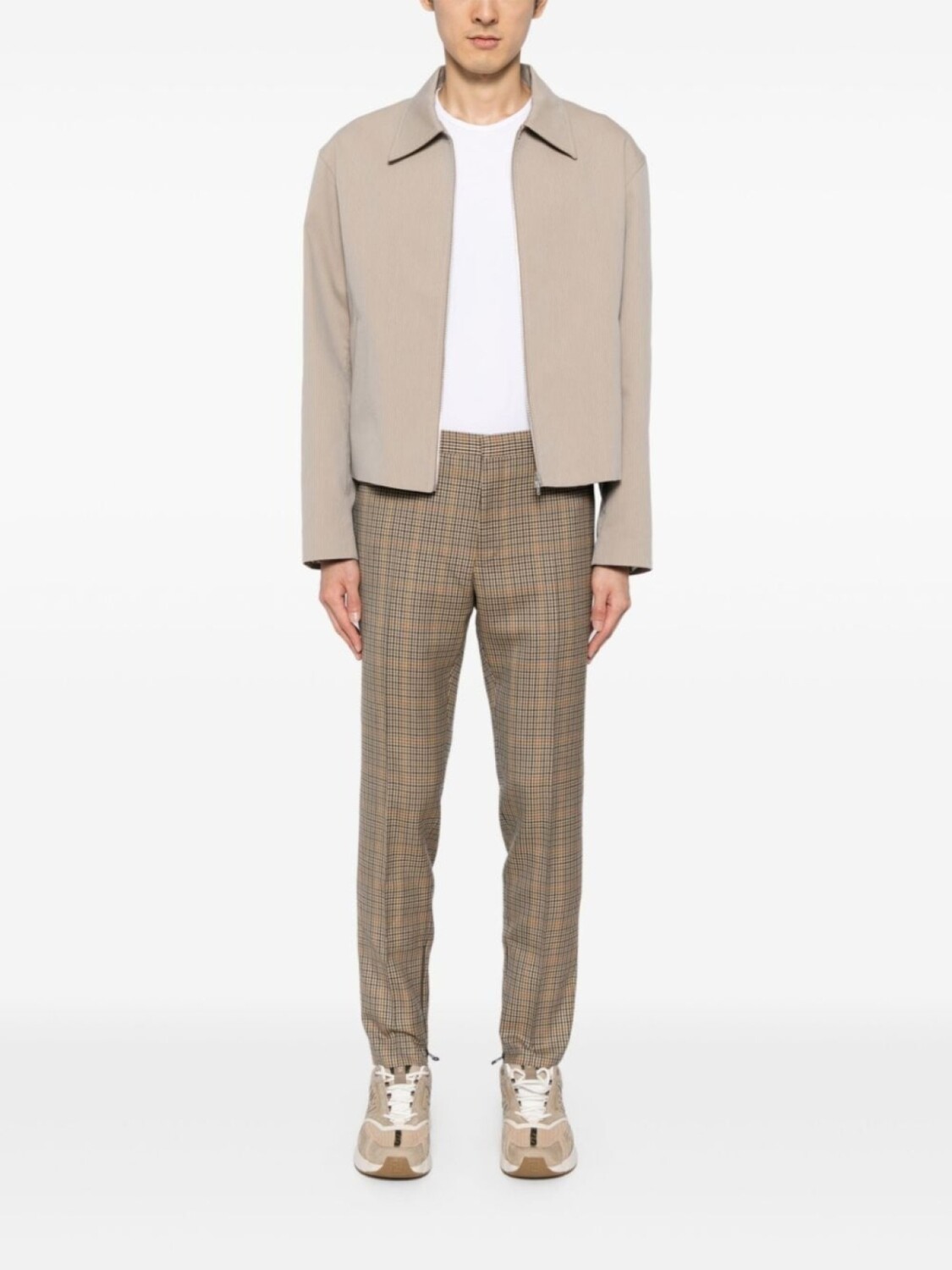

Lanvin клетчатые брюки прямого кроя, коричневый