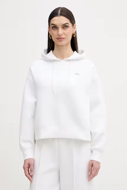 Худи Lacoste Белая с логотипом