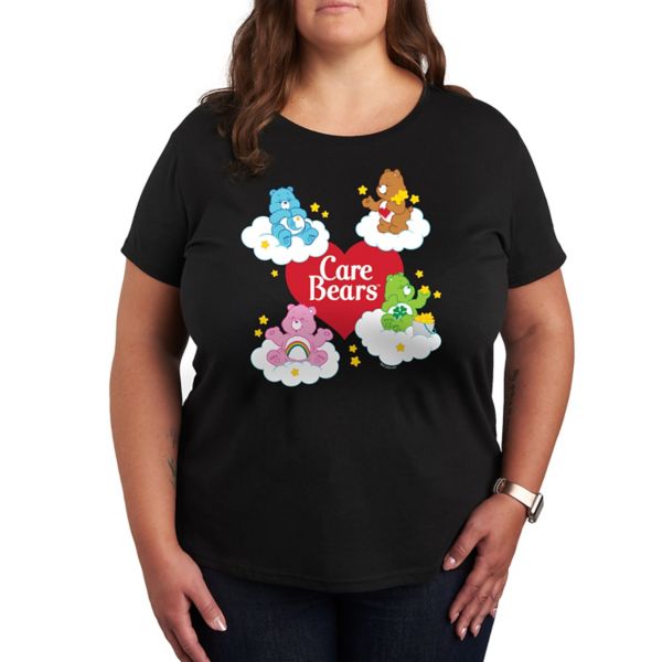 

Футболка с принтом Care Bears в виде сердца и логотипом медвежонка Licensed Character, черный