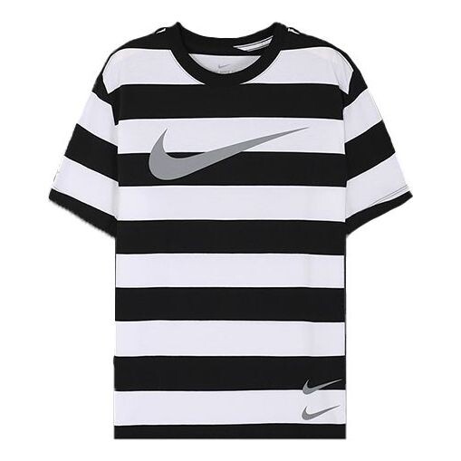 

Футболка swoosh stripe tee men white/black Nike, белый