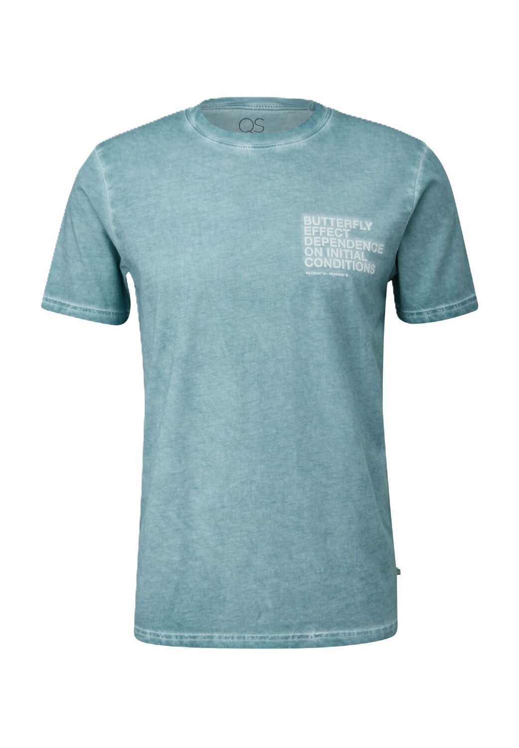 

Футболка, хлопок, мужская QS, цвет 61d0 Blue Green