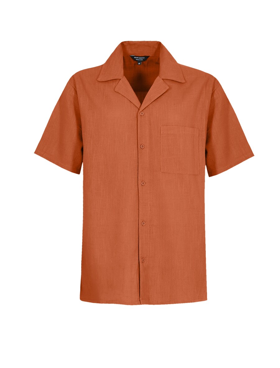 

Рубашка на пуговицах классического кроя South Beach, темно-оранжевый