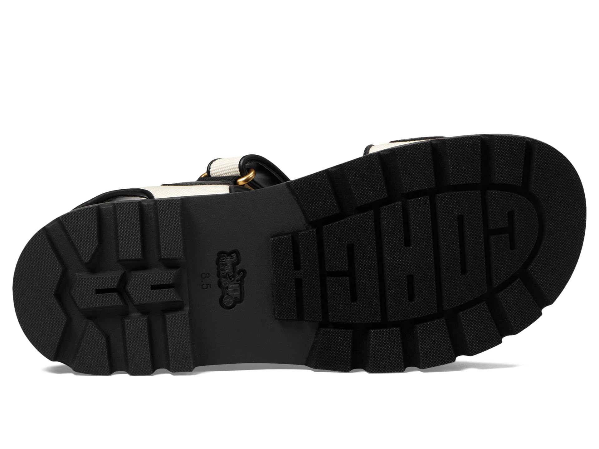 Сандалии COACH Brynn Canvas Sandal, цвет Chalk/Black — фото 3