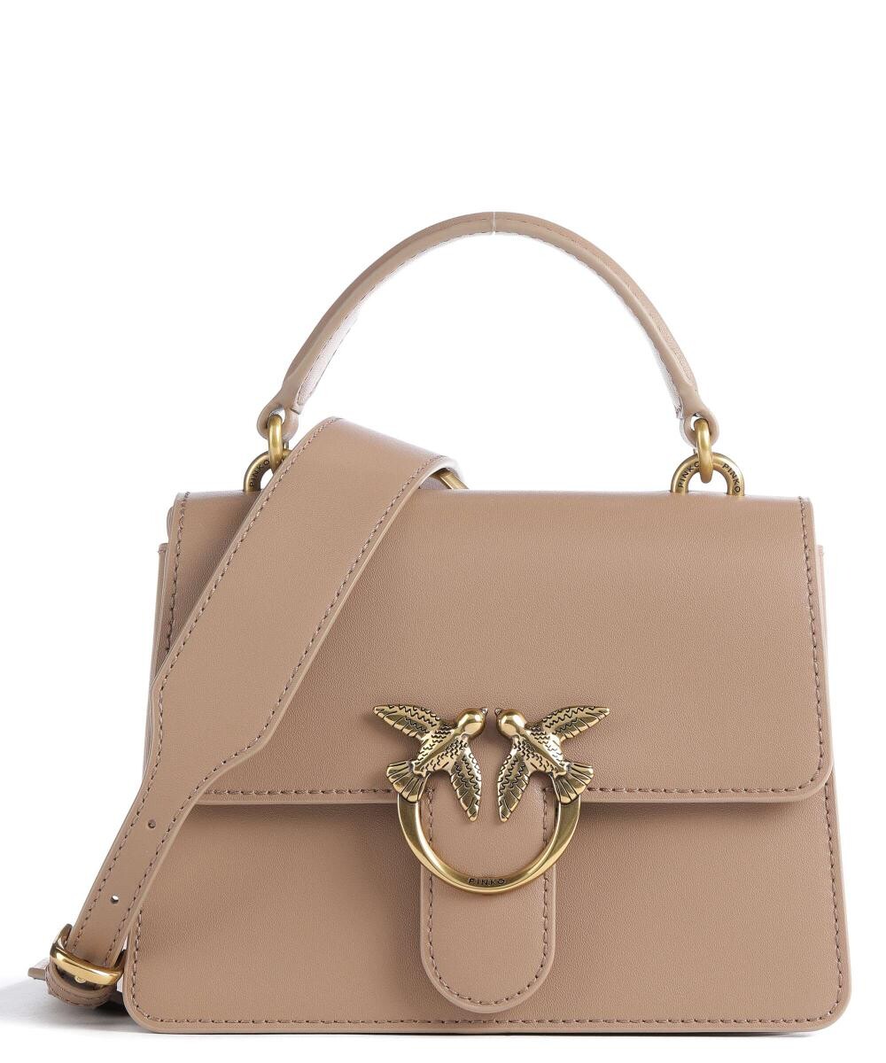 

Сумочка Love One Mini Light из мелкозернистой яловой кожи. Pinko, коричневый