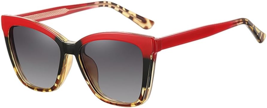 

Солнцезащитные очки с зажимом, поляризованные очки с защитой от УФ-излучения UV400 в оправе для женщин, ацетатные очки с леопардовым принтом, коричневые, для вождения LANGSER, Red Leopard Frame