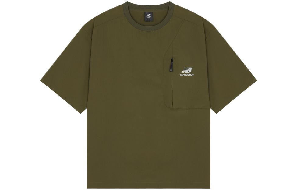 

New Balance Футболка мужская зеленая, Зеленый, New Balance Футболка мужская зеленая