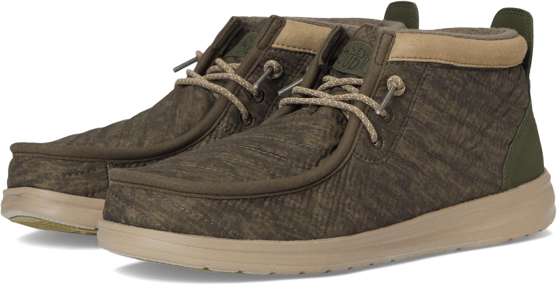 

Кроссовки Hey Dude Men's Wally Mid Gripr Washed Quilt, Major Brown/Multi