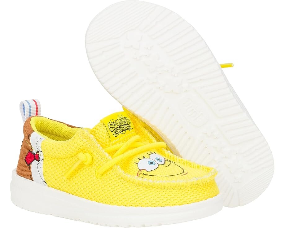 

Лоферы Hey Dude Kids Wally Funk Spongebob, цвет Brown/Yellow
