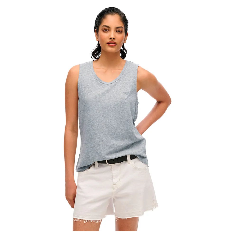 

Футболка без рукавов Superdry Scoop Neck, серый