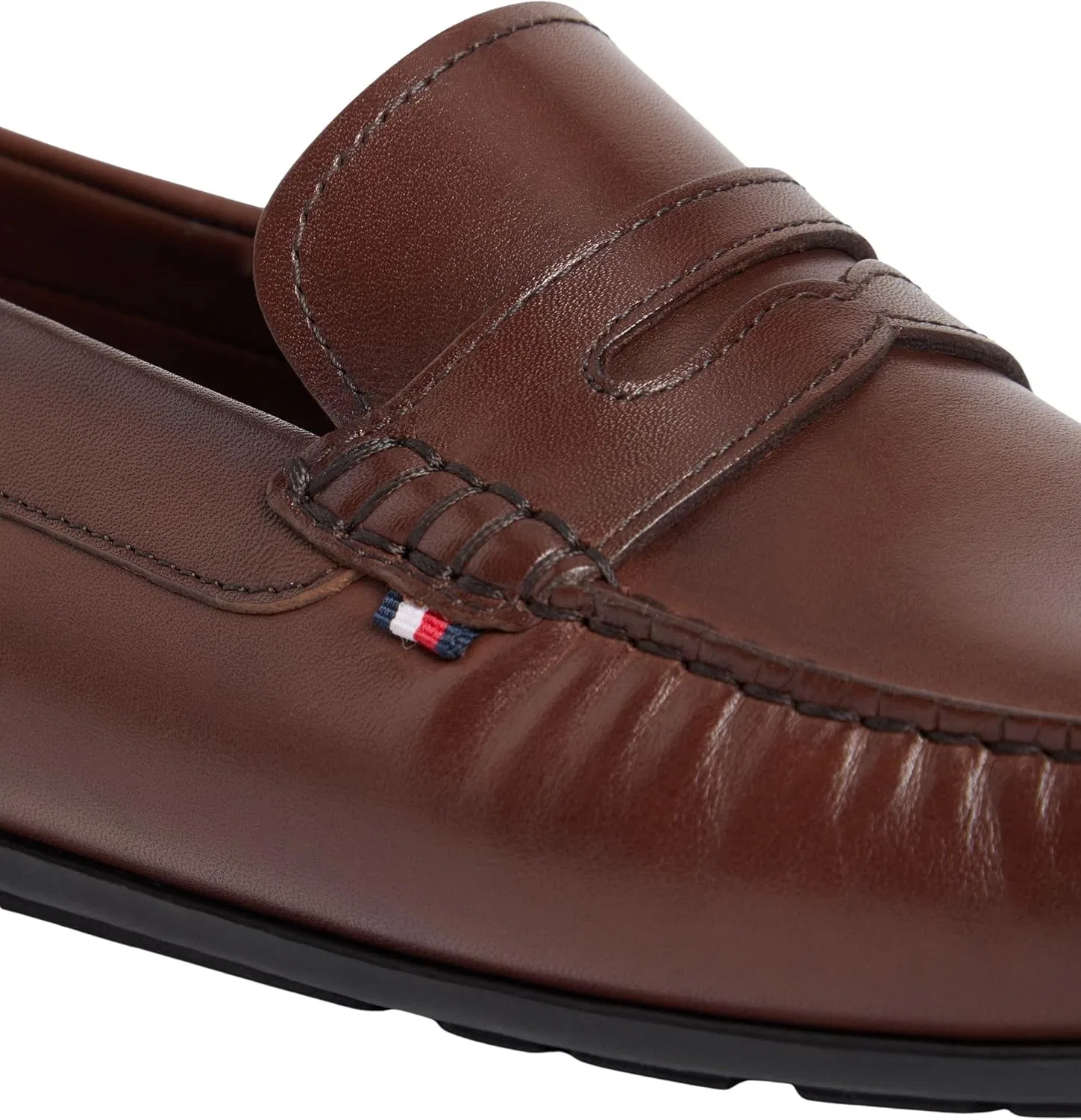 Мужские кожаные водительские туфли Tommy Hilfiger Core Hilfiger Fm0fm05790, Brown Dark Mocha — фото 4