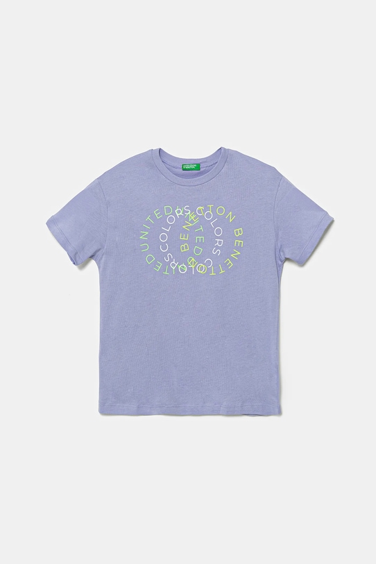 

Детская хлопковая футболка United Colors Of Benetton, фиолетовый