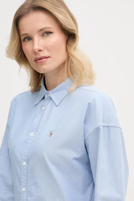 Платье мини косюлье Polo Ralph Lauren, синий — фото 4