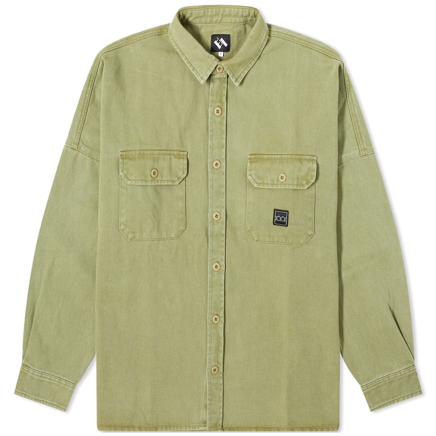 

Рубашка The Trilogy Tapes Ttt Overshirt, цвет Army