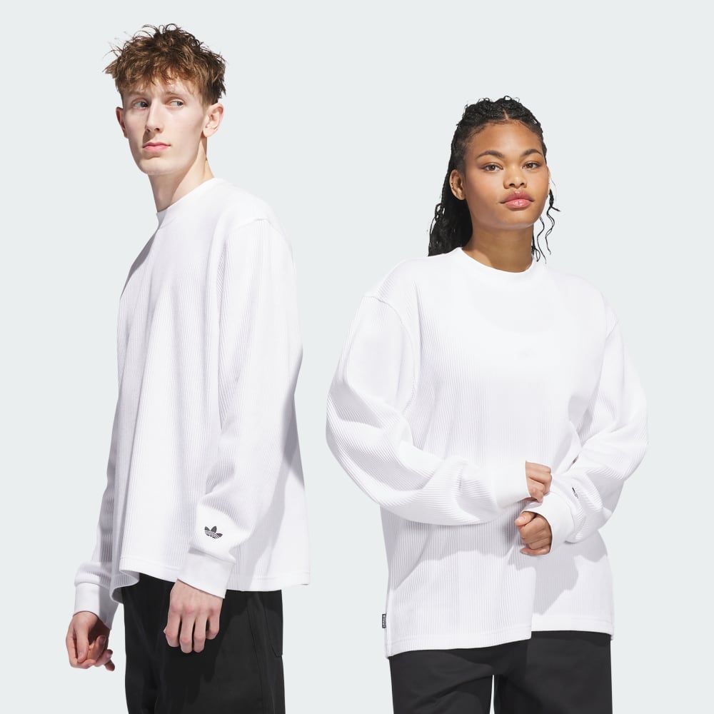 

Лонгслив Adidas Skateboarding Waffle Knit Long Sleeve Shirt, белый