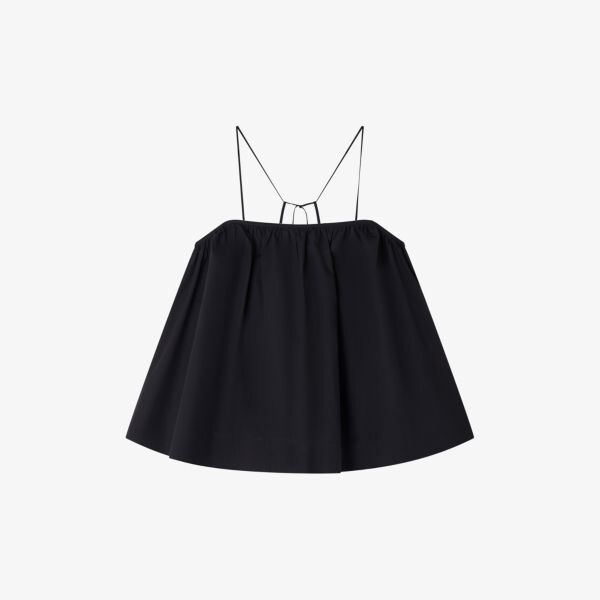 

Хлопковый топ arles со сборками Soeur, цвет noir