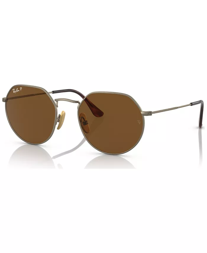 

Унисекс поляризованные солнцезащитные очки с титановой оправой, RB8165 Ray-Ban, золотой