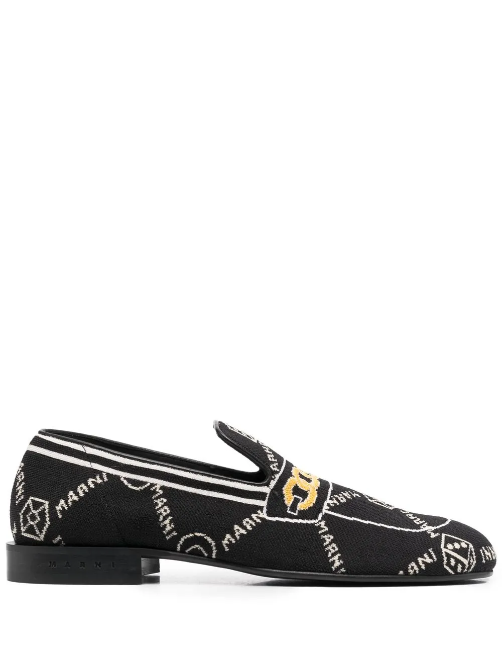 

Лоферы с логотипом Marni, черный