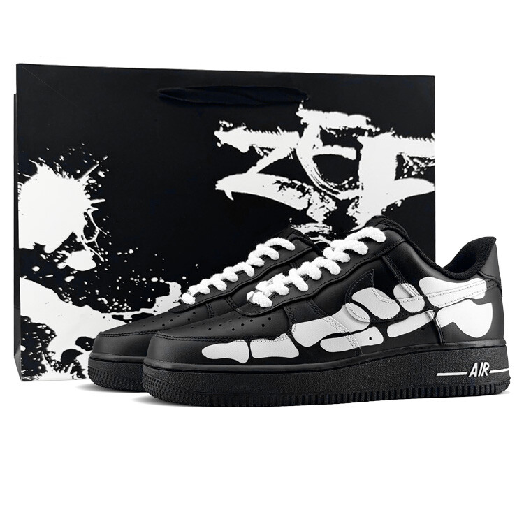 

Кроссовки Nike Air Force 1 Skateboarding Shoes Unisex Low-top Black/Silver, черный