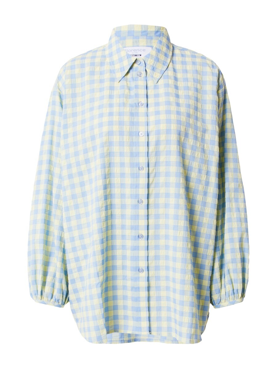 

Блуза Florence By Mills Exclusive For About You GINGHAM, синий/неоново-зеленый