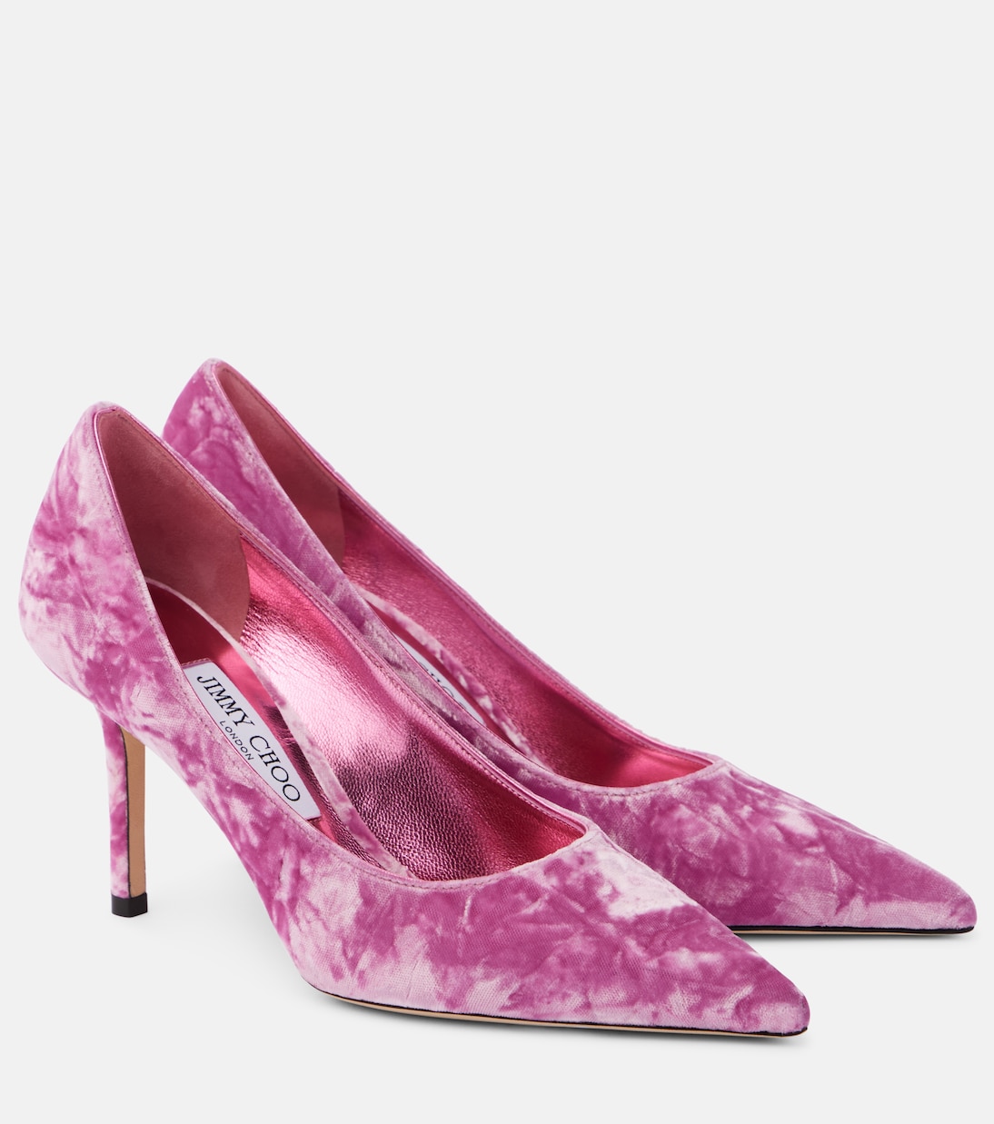 Бархатные туфли Love 85 Jimmy Choo, Light Magenta