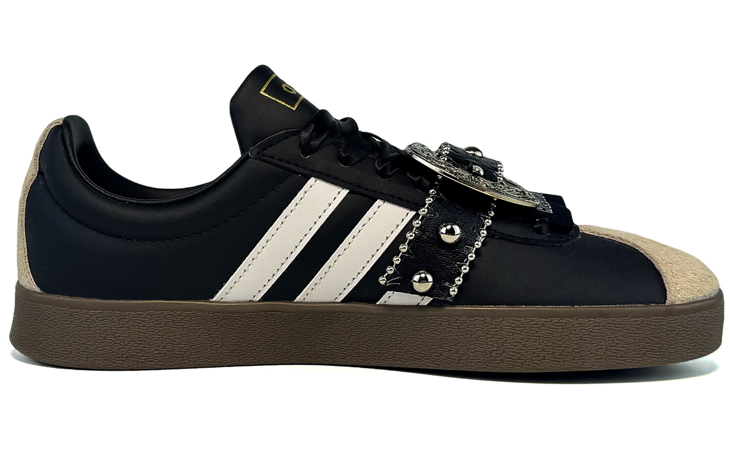Кроссовки adidas neo Vl Court Classic Skateboarding Shoes Unisex Low-top Black/Brown, черный/коричневый — фото 3