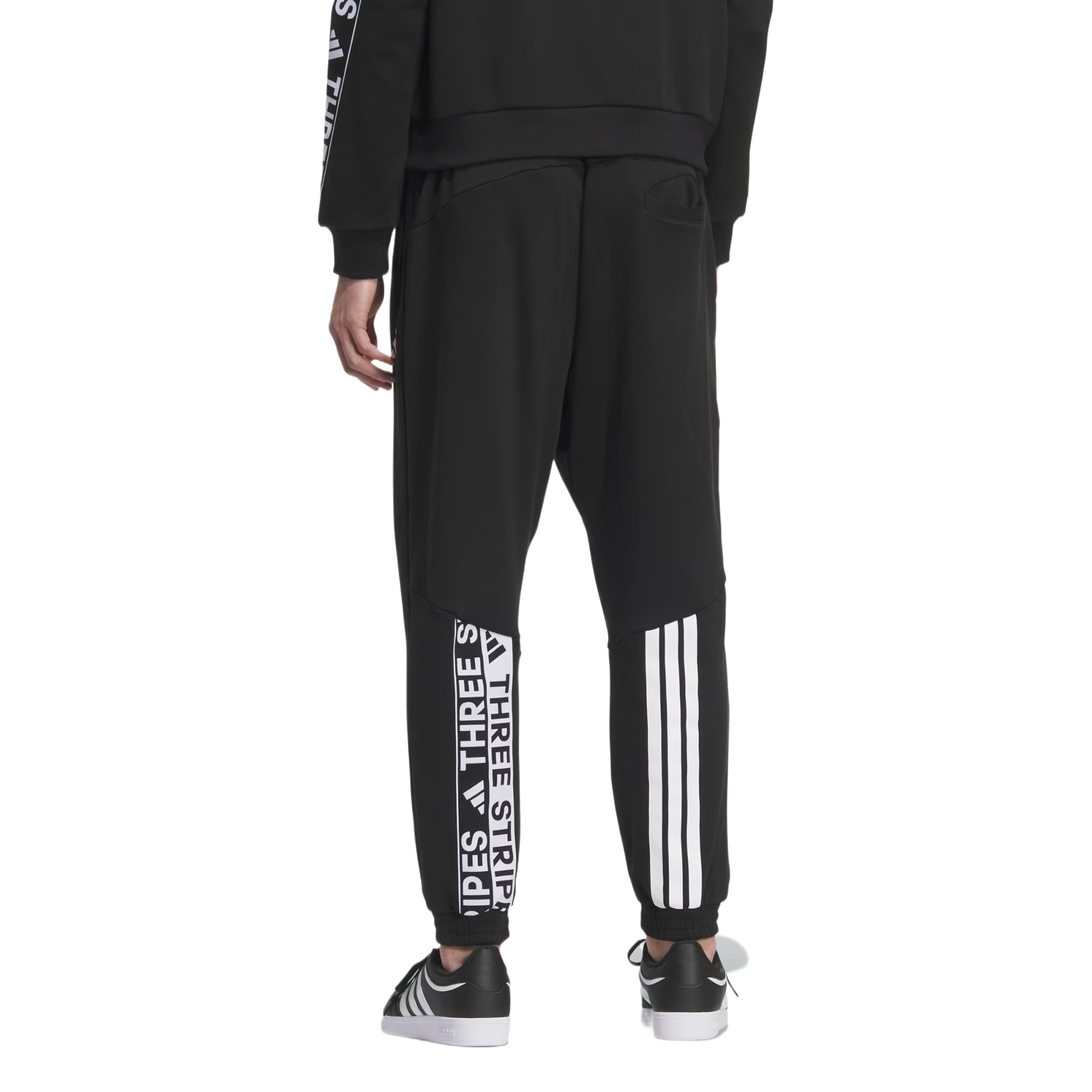 Утепленные вязаные спортивные штаны men's Adidas, черный — фото 4