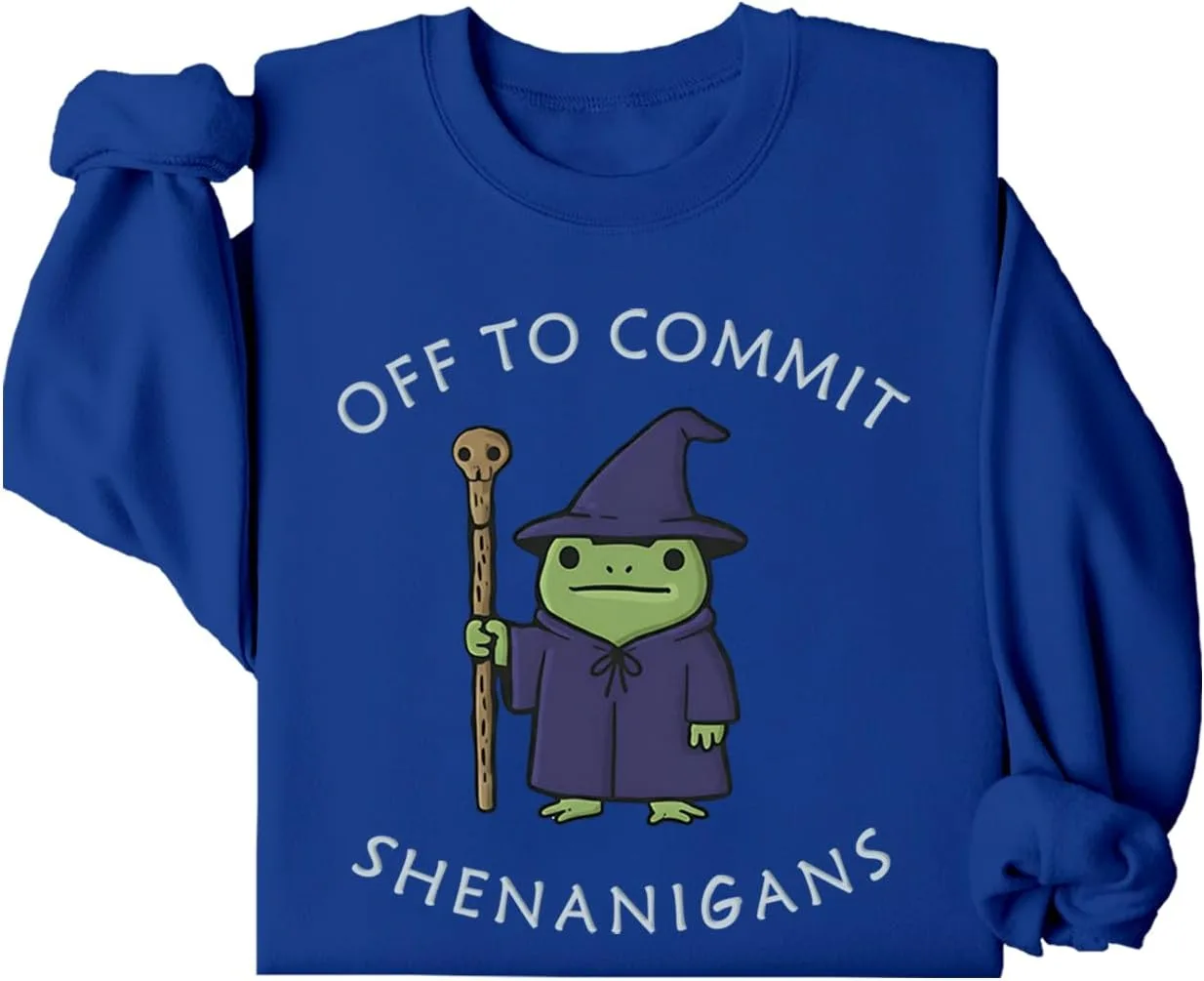 

Толстовка с капюшоном Off to Commit Shenanigans Wizard Frog
