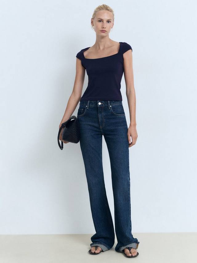 

Топ Agnes с квадратным вырезом Mango, Navy