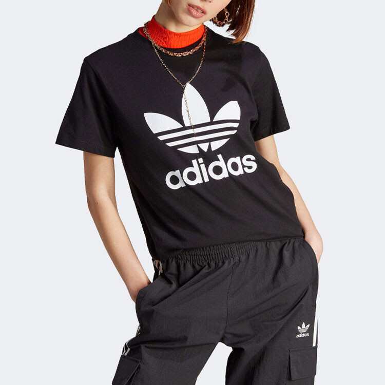Футболка женская черная Adidas Originals — фото 2