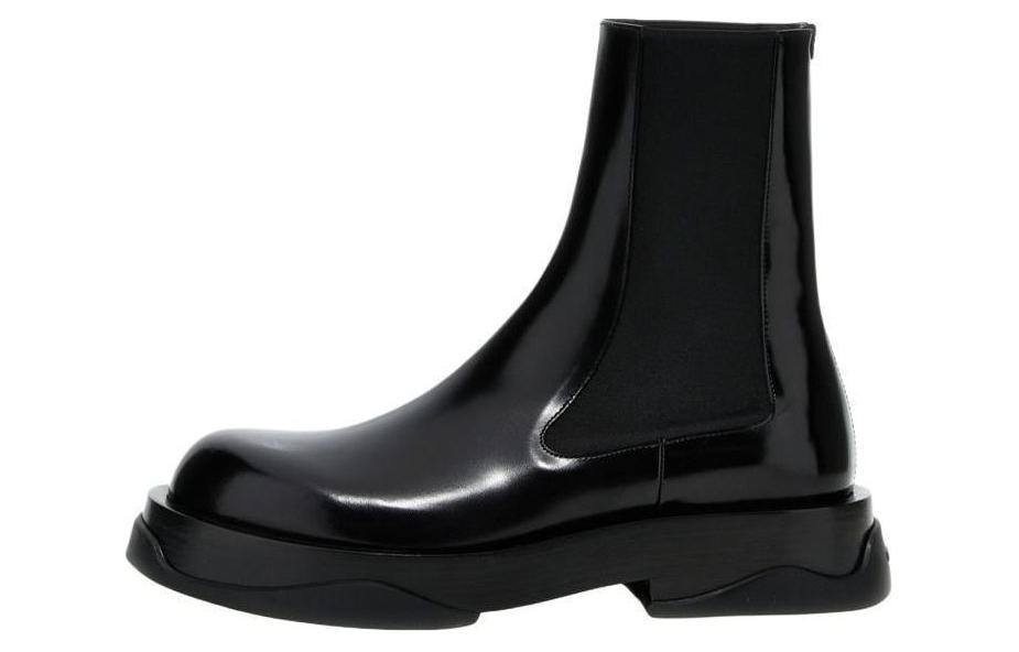 

Массивные кожаные челси JIL SANDER, черный