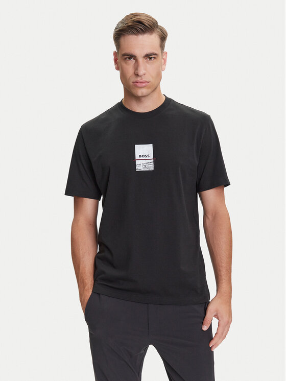 

Футболка relaxed fit Photoprint 50545869 Boss, чёрный