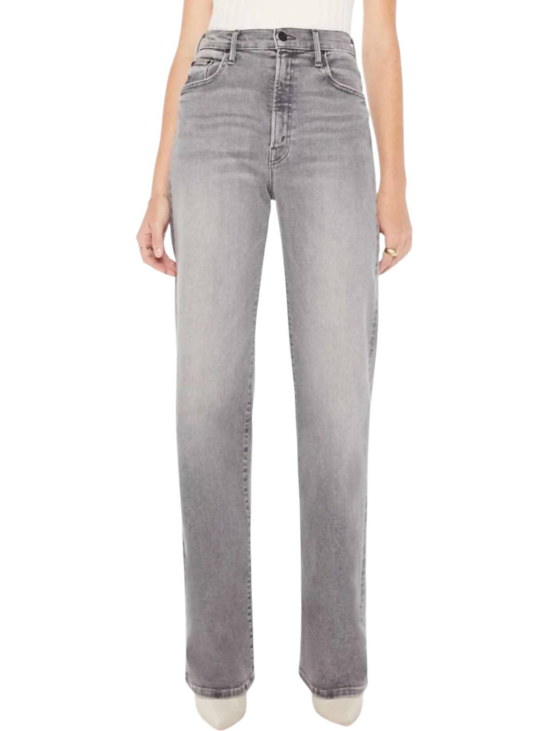

Брюки Lasso Heel в выцветшем сером цвете Mother, цвет faded grey