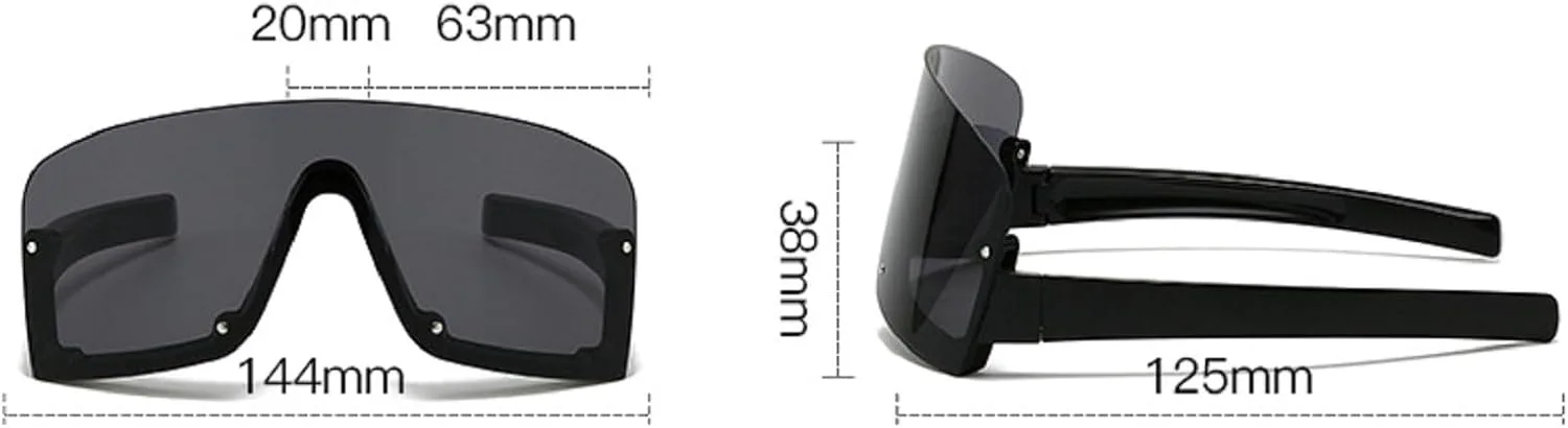 

Крупные цельные солнцезащитные очки для женщин и мужчин, модные солнцезащитные очки-щитки с защитой от УФ-излучения UV400, стильные защитные очки mincl, C5