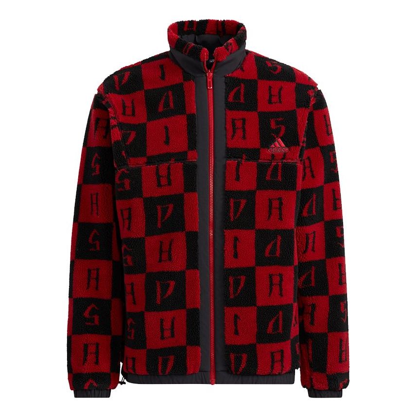 

Куртка adidas St Aop Boa Jkt Reversible polar fleece Sports Stand Collar Jacket Deep Red H39241