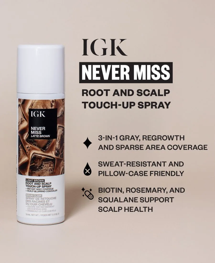 IGK Hair Спрей для подкрашивания корней и кожи головы Never Miss Root and Scalp Blackout Touchout Spray — фото 4