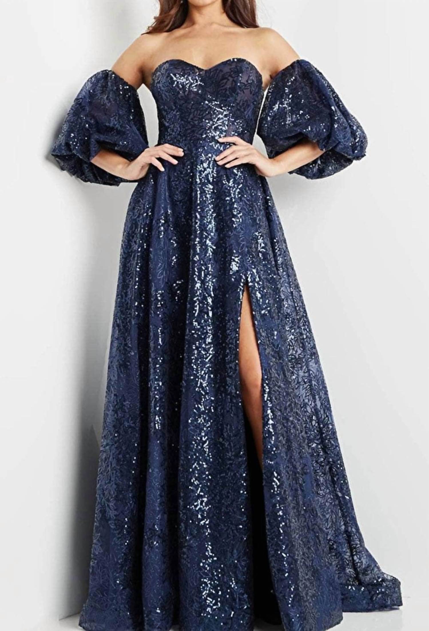 

Женское платье JOVANI, темно-синий
