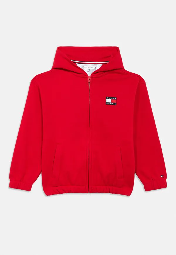 Толстовка на молнии с логотипом в стиле колор-блок и логотипом на спине Tommy Hilfiger, Primary Red — фото 3