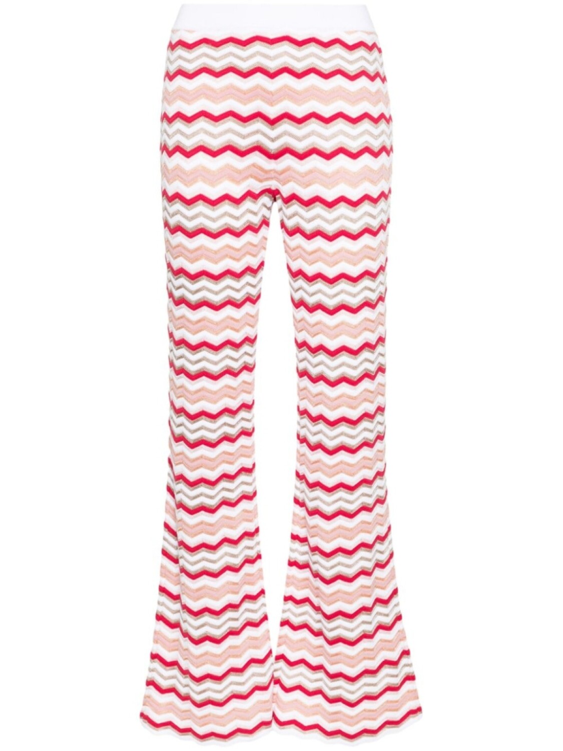 

Missoni расклешенные брюки с узором зигзаг, белый